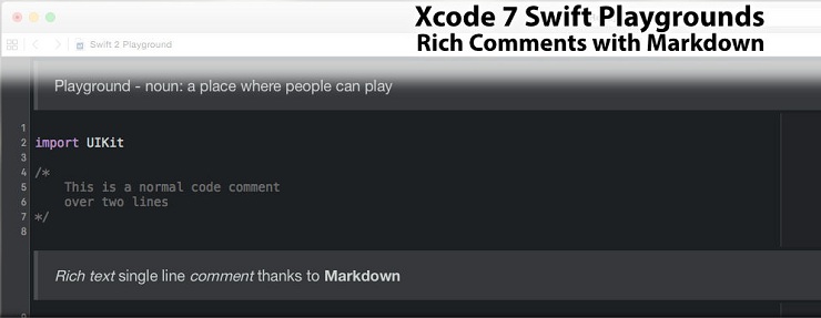 Swift 2 hỗ trợ comment với cú pháp Markdown