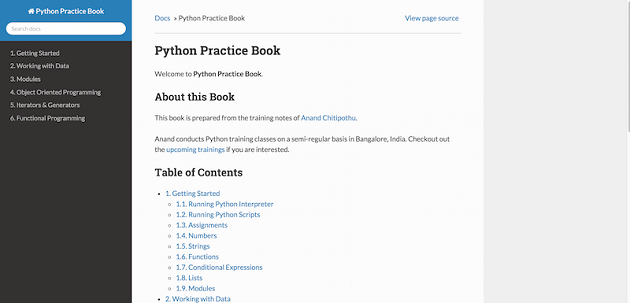 Học lập trình Python trực tuyến cơ bản và nâng cao tại Python Practice Book