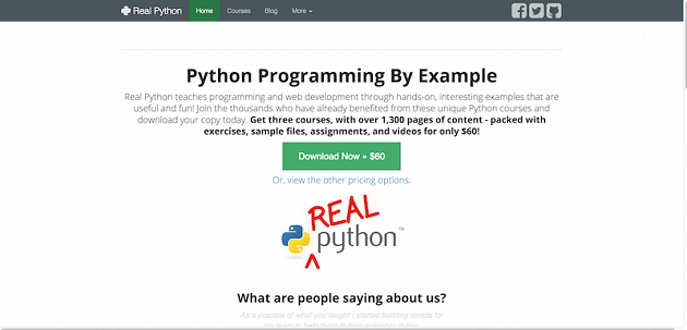 Học lập trình Python trực tuyến cơ bản và nâng cao tại Real Python