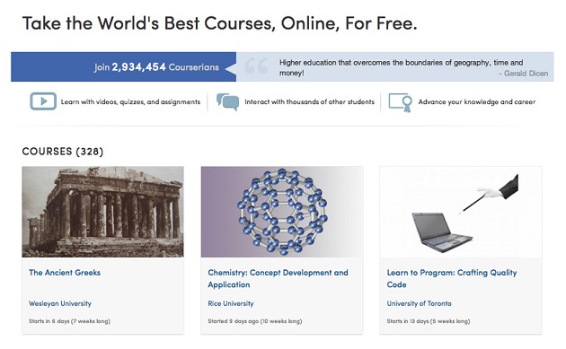 Học lập trình trực tuyến miễn phí tại Coursera