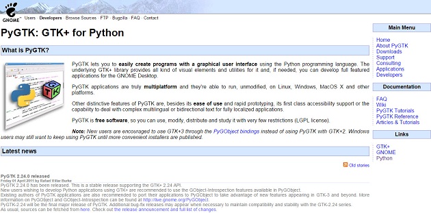 Thư viện lập trình Python pyGtk