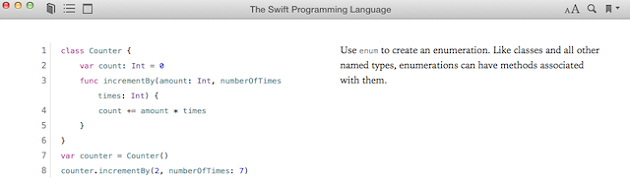 Ví dụ về code viết bằng ngôn ngữ lập trình Swift