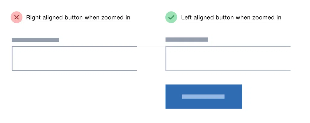 ui/ux align button