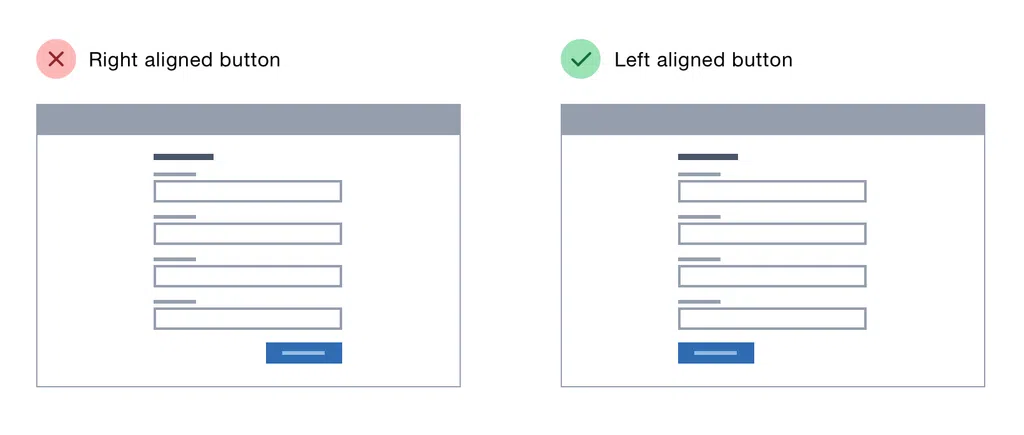 ui/ux align button
