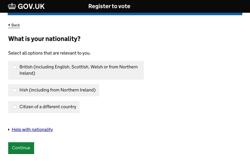 register form