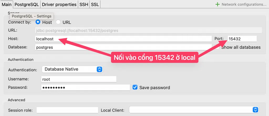 Pg connect localhost