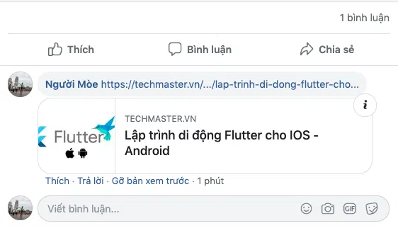 Paste link vào comment giờ cũng đẹp hơn