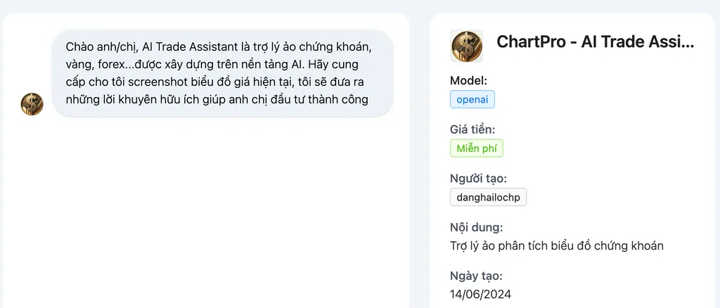 Sử dụng ChatBOT để hỗ trợ trading