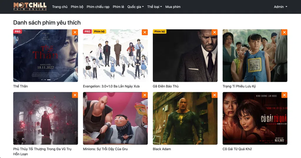 Giới thiệu dự án Web Xem phim trực tuyến (Chức Năng Admin)...