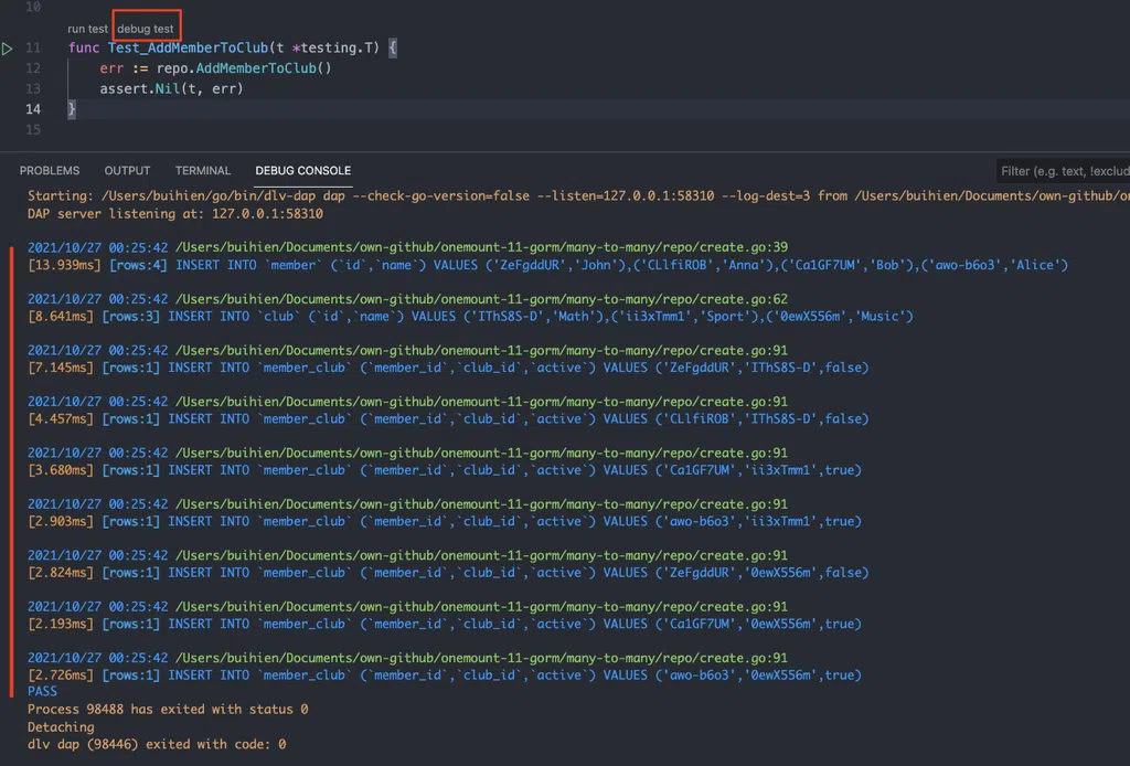 Thực hiện unit test