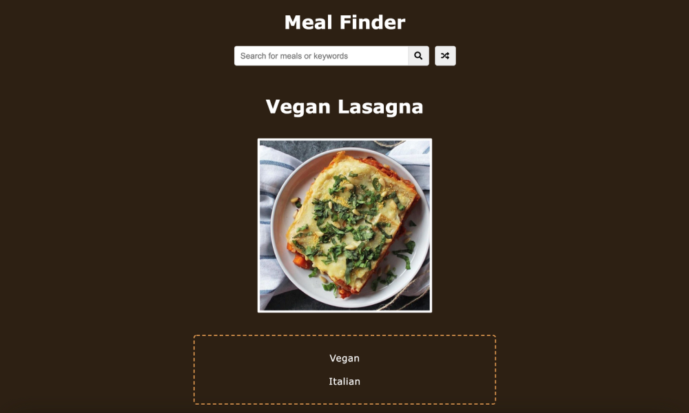 Thực hành làm ứng dụng Meal Finder API  với Javascript (Phần 2)