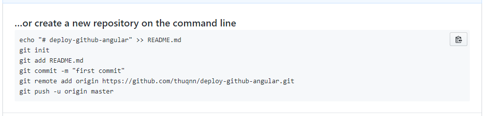 command line new repository