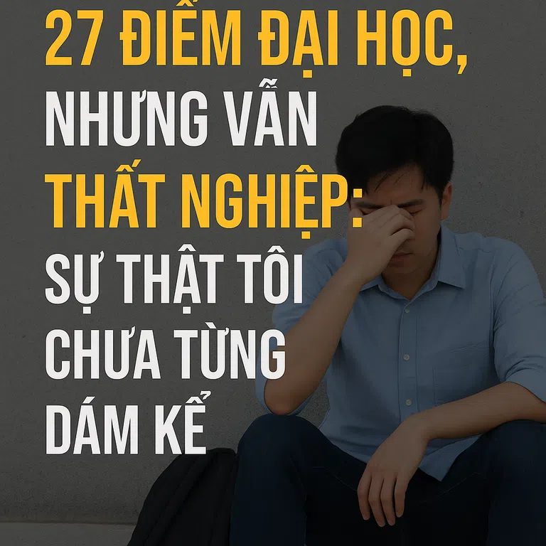 Từng đạt đầu vào 27 điểm đại học, nhưng khi ra trường vẫn thất nghiệp: Sự thật tôi chưa từng dám kể.