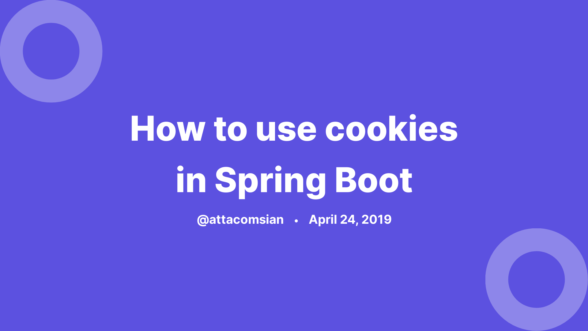 Hướng dẫn sử dụng Spring Cookies