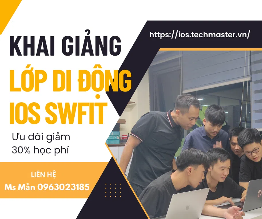 Tuyển sinh - Thông báo Lịch khai giảng lớp iOS Swift tháng 12