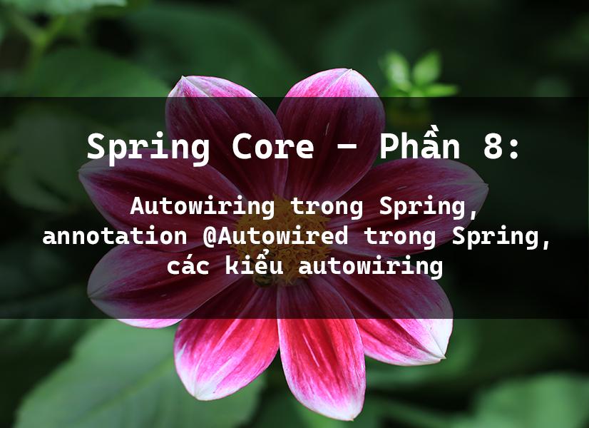 Spring Core – Phần 8: Autowiring trong Spring, annotation @Autowired trong Spring, các kiểu autowiring