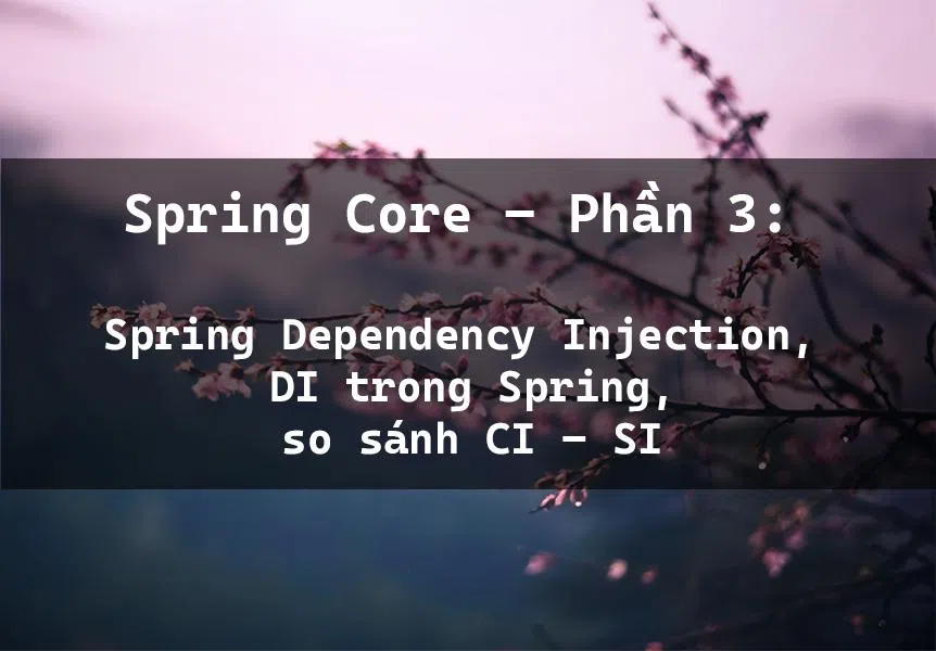 Spring Core – Phần 3: Spring Dependency Injection, DI trong Spring, so sánh CI – SI