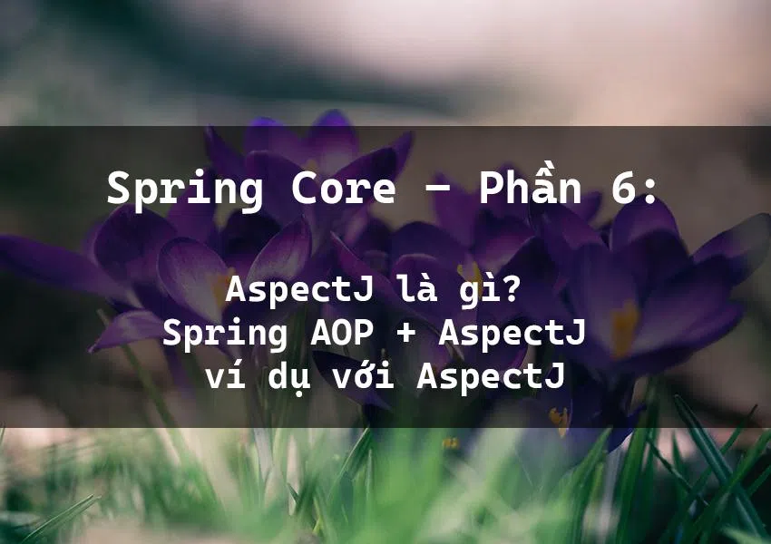 Spring Core – Phần 6: AspectJ là gì? Spring AOP + AspectJ ví dụ với AspectJ
