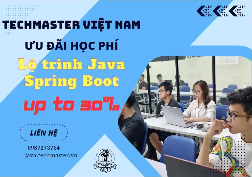 Tuyển sinh lớp lộ trình Java Spring Boot tháng 8