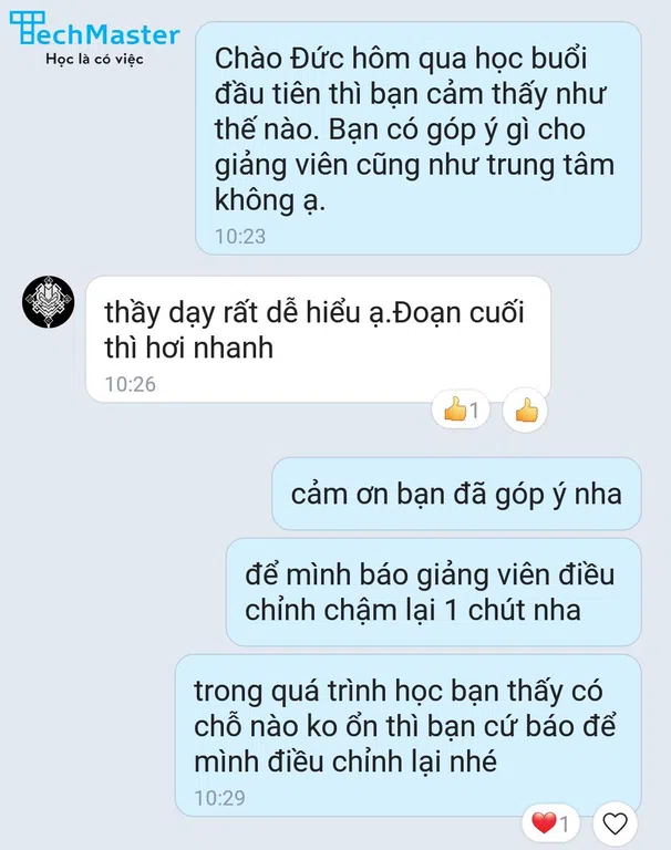 Nhận xét của học viên