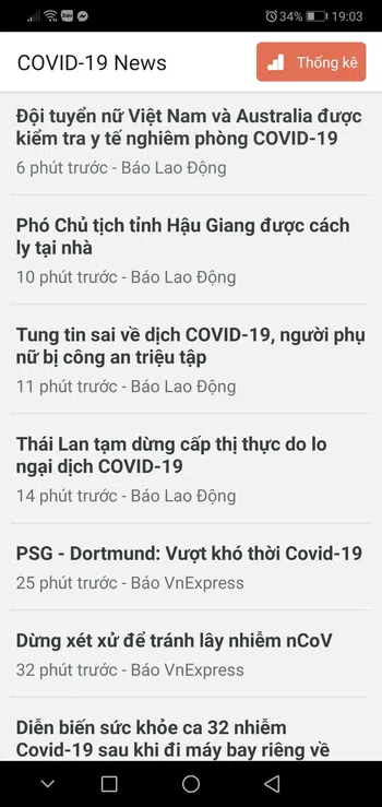 Ứng dụng đọc báo - react