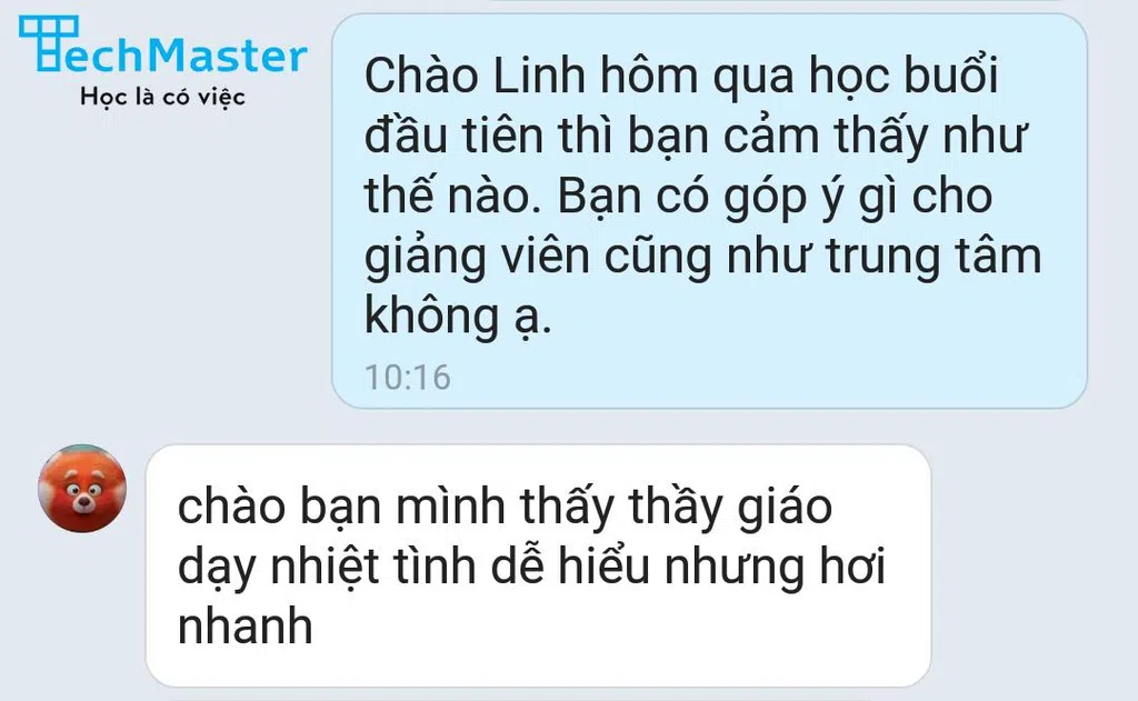 Nhận xét của học viên