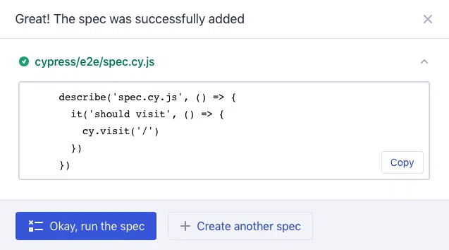 spec modal