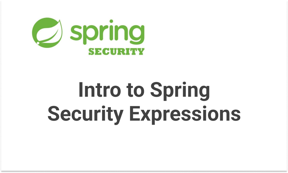 Giới thiệu biểu thức trong Spring Security