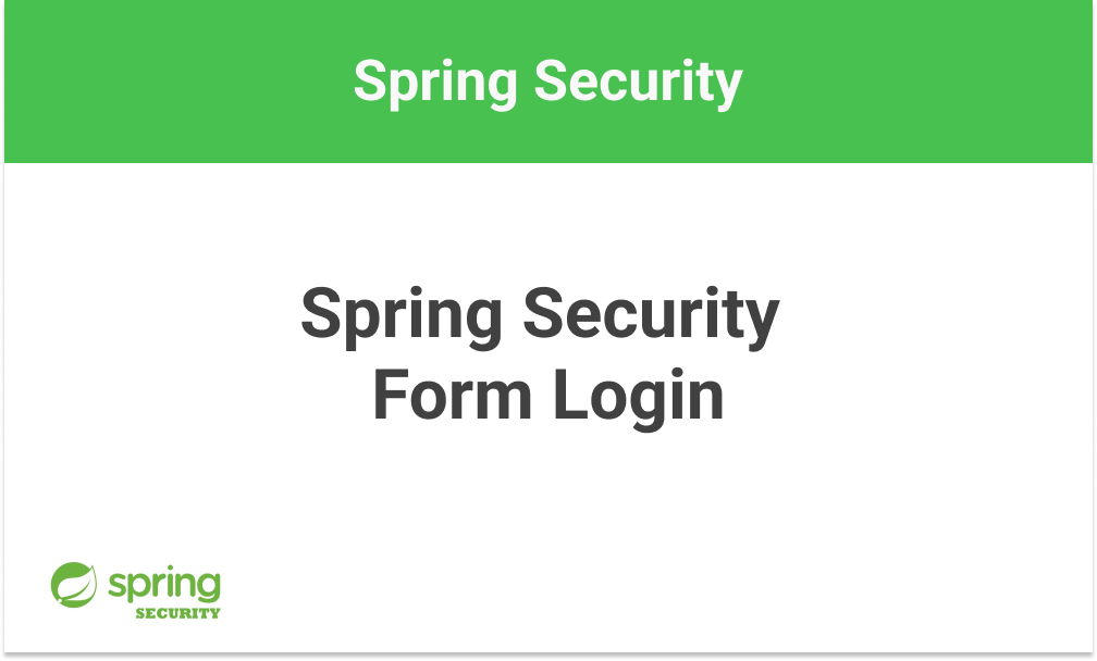 Spring Security Form Login