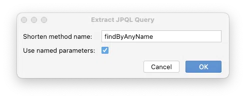 Extract JPQL Query